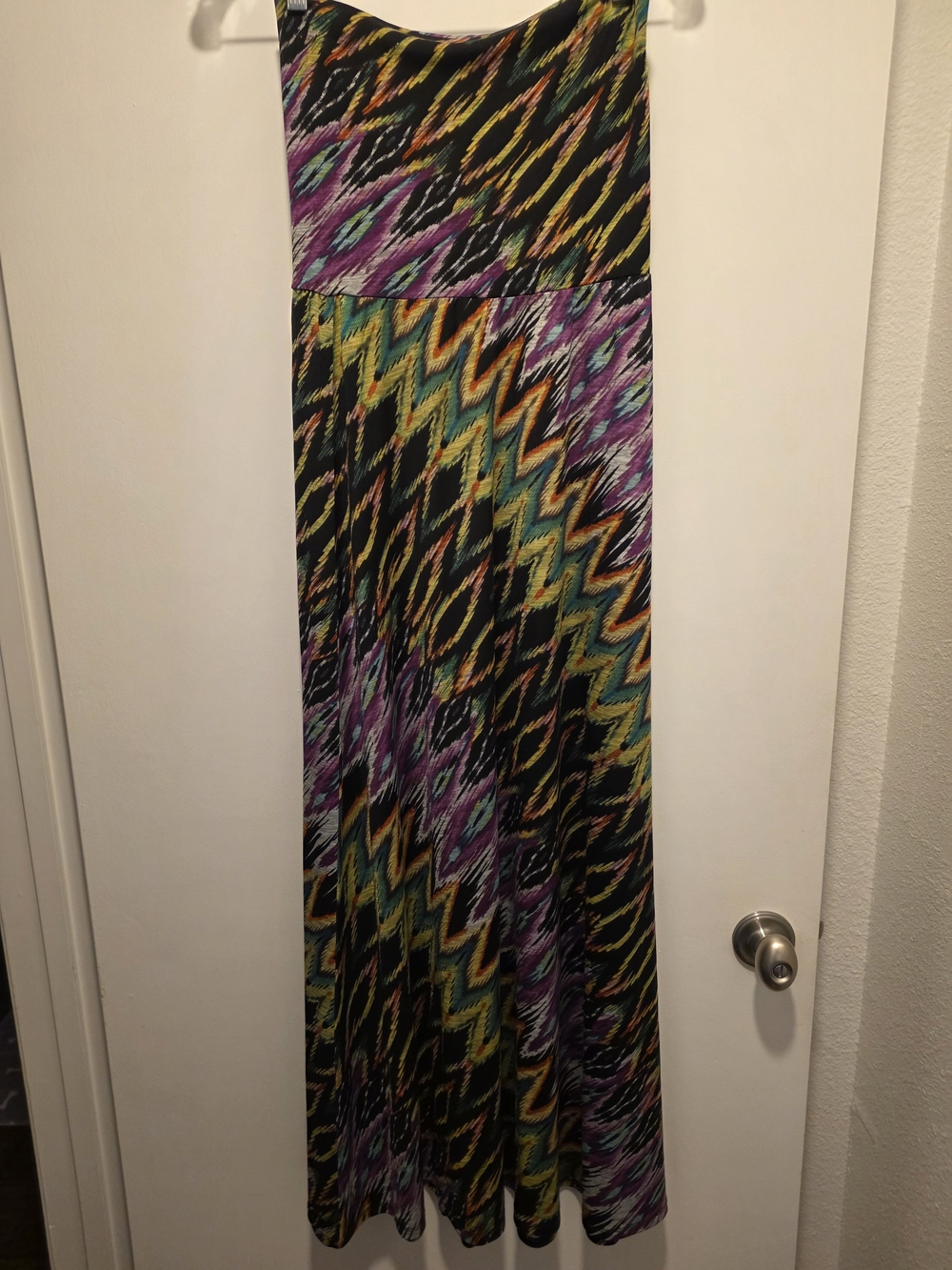 Bisou Bisou Brand Multicolor Maxi Skirt. Can Be Worn As Strapless Dress Sz Med